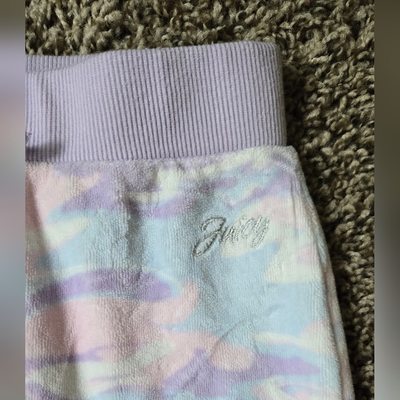 *3/$20 Juicy Couture Girl Velour Multi Purple Jogger Sweatpants - Picture 4 of 5